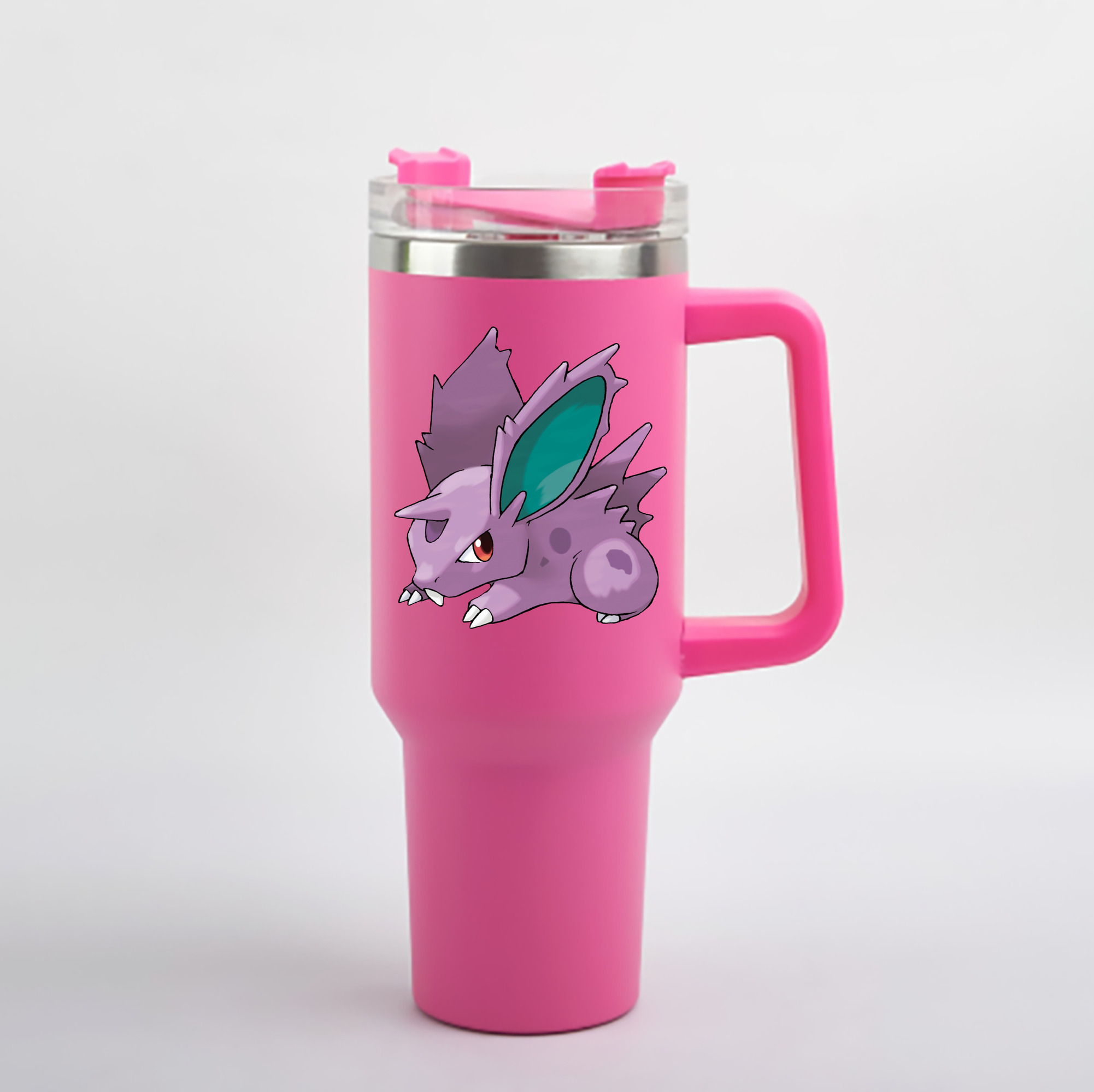 （画像用） ポケットモンスター Pokémon 1200mL車用タンブラー - クリスタルステッカー（プラスチックストロー付き）